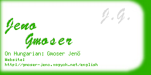 jeno gmoser business card